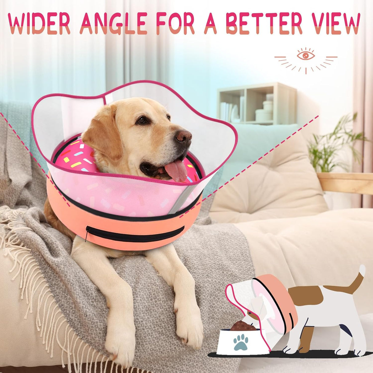Supet Raised Inflatable Dog Cone Collar XXLARGE