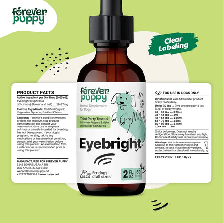 FOREVER PUPPY - Forever Puppy Eyebright Drops for Dogs 2 Fl.Oz. - The Red Vitamin MX - Cuidado De Los Ojos De Los Perros - {{ shop.shopifyCountryName }}
