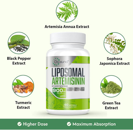 OSASUNA - Osasuna Liposomal Artemisinin 900Mg. 60 Capsulas Blandas - The Red Vitamin MX - Suplementos Alimenticios - {{ shop.shopifyCountryName }}