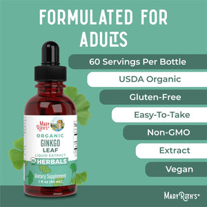 MARY RUTH ORGANICS - MaryRuth Organics Ginkgo Leaf Liquid Drops 30Ml. - The Red Vitamin MX - Suplementos Alimenticios - {{ shop.shopifyCountryName }}