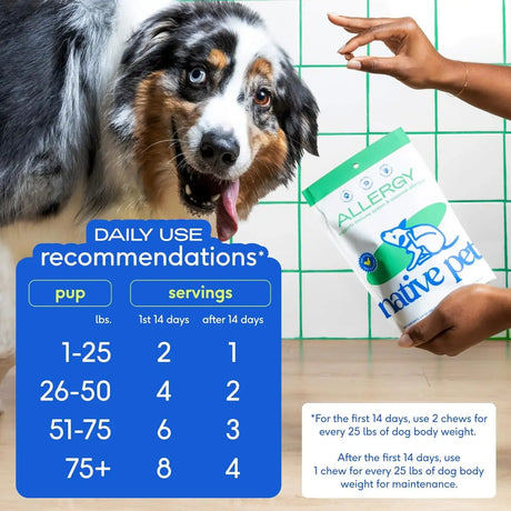 NATIVE PET - Native Pet Dog Allergy Chews 120 Masticables - The Red Vitamin MX - Remedios Para La Picazón De Perros - {{ shop.shopifyCountryName }}