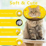 Seyezo Cat Cone Collar Soft Yellow Medium