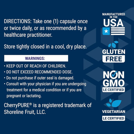 LIFE EXTENSION - Life Extension Tart Cherry with CherryPURE 60 Capsulas - The Red Vitamin MX - Suplementos Alimenticios - {{ shop.shopifyCountryName }}