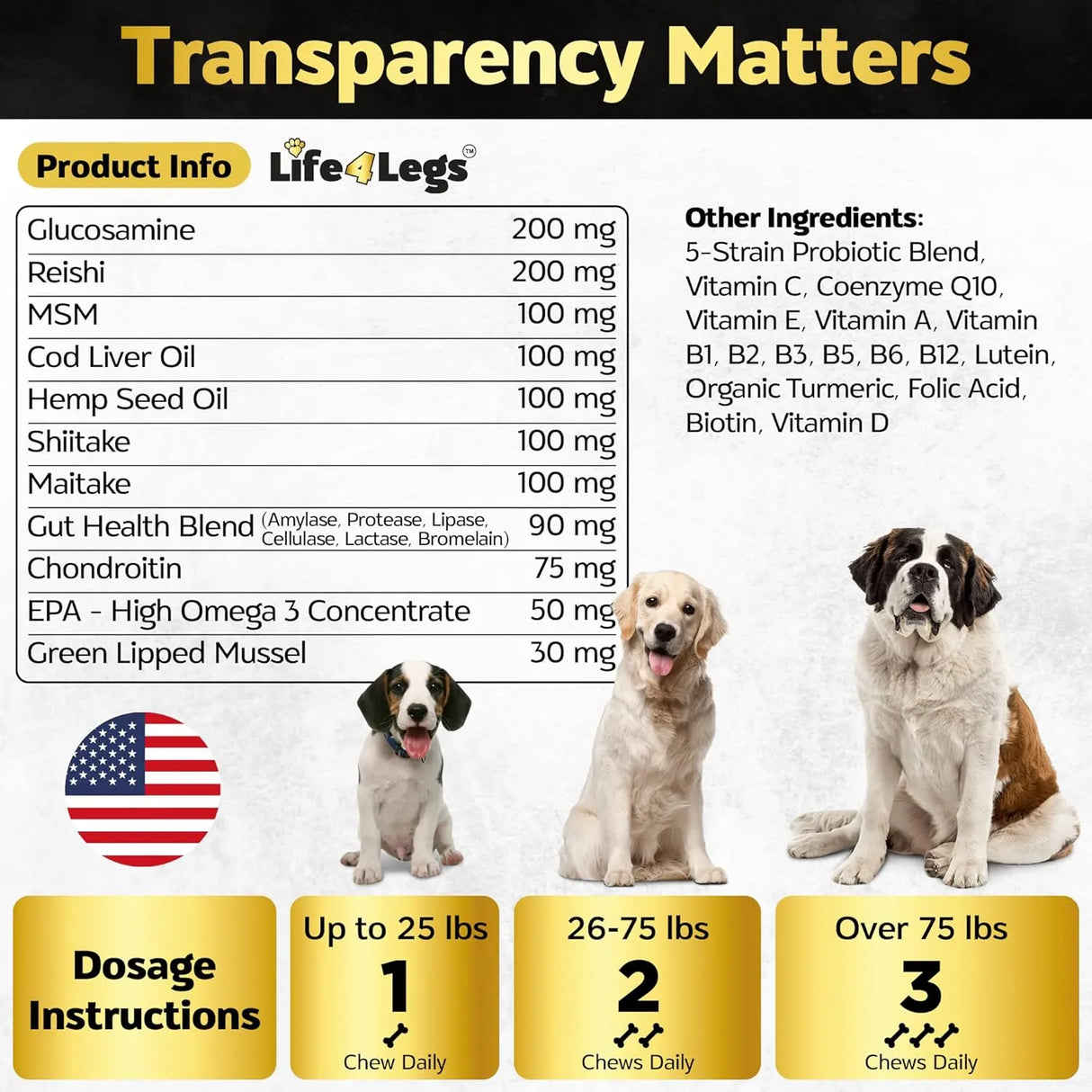 LIFE4LEGS - Life4Legs Soft Chews Dog Vitamins & Supplements Bacon 30 Masticables - The Red Vitamin MX - Multivitamínicos Para Perros - {{ shop.shopifyCountryName }}