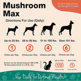 NATURVET - NaturVet Mushroom Max Advanced Immune Support Dog Supplement 60 Masticables - The Red Vitamin MX - Suplementos Herbales Para Perros - {{ shop.shopifyCountryName }}