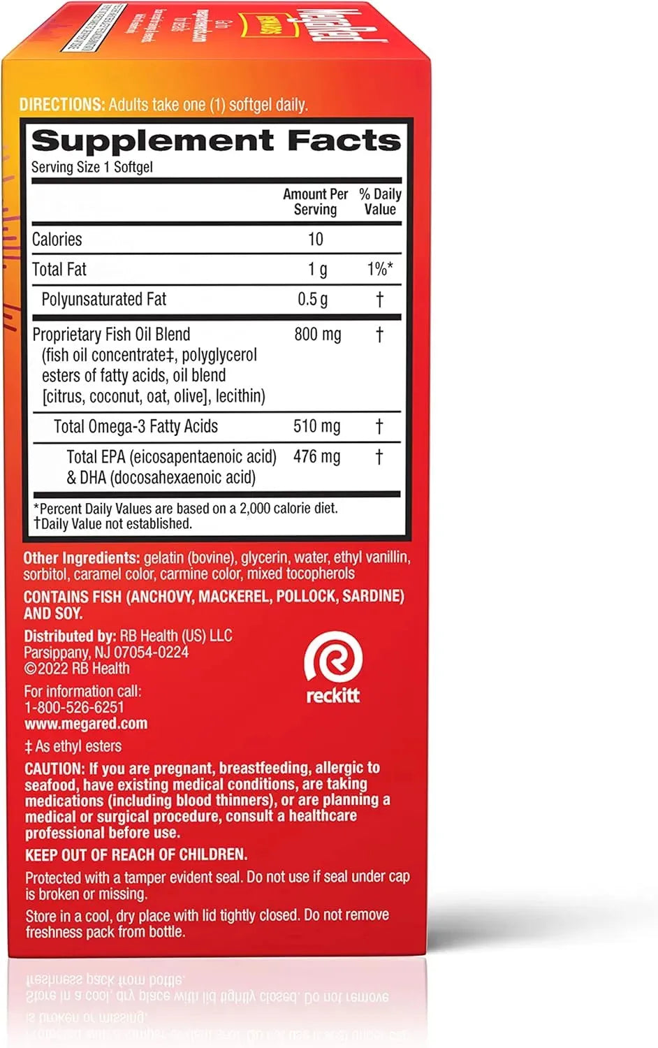 MEGARED - MegaRed Omega 3 Fish Oil 800Mg. 80 Capsulas Blandas - The Red Vitamin MX - Suplementos Alimenticios - {{ shop.shopifyCountryName }}