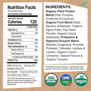 EARTHCHIMP - EarthChimp Organic Vegan Protein Powder 26 Servicios Plain & Unsweetened 910Gr. - The Red Vitamin MX - Suplementos Alimenticios - {{ shop.shopifyCountryName }}