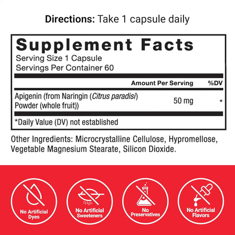 FORCE FACTOR - FORCE FACTOR Apigenin 60 Capsulas - The Red Vitamin MX - Suplementos Alimenticios - {{ shop.shopifyCountryName }}