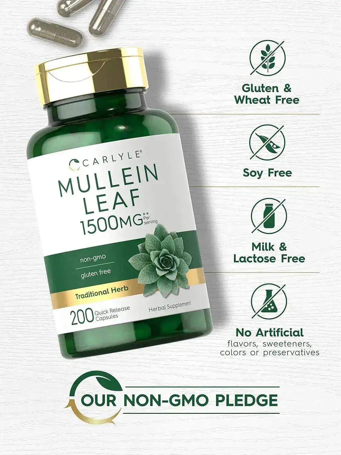 CARLYLE - Carlyle Mullein Leaf Extract 1500Mg. 200 Capsulas - The Red Vitamin MX - Suplementos Alimenticios - {{ shop.shopifyCountryName }}