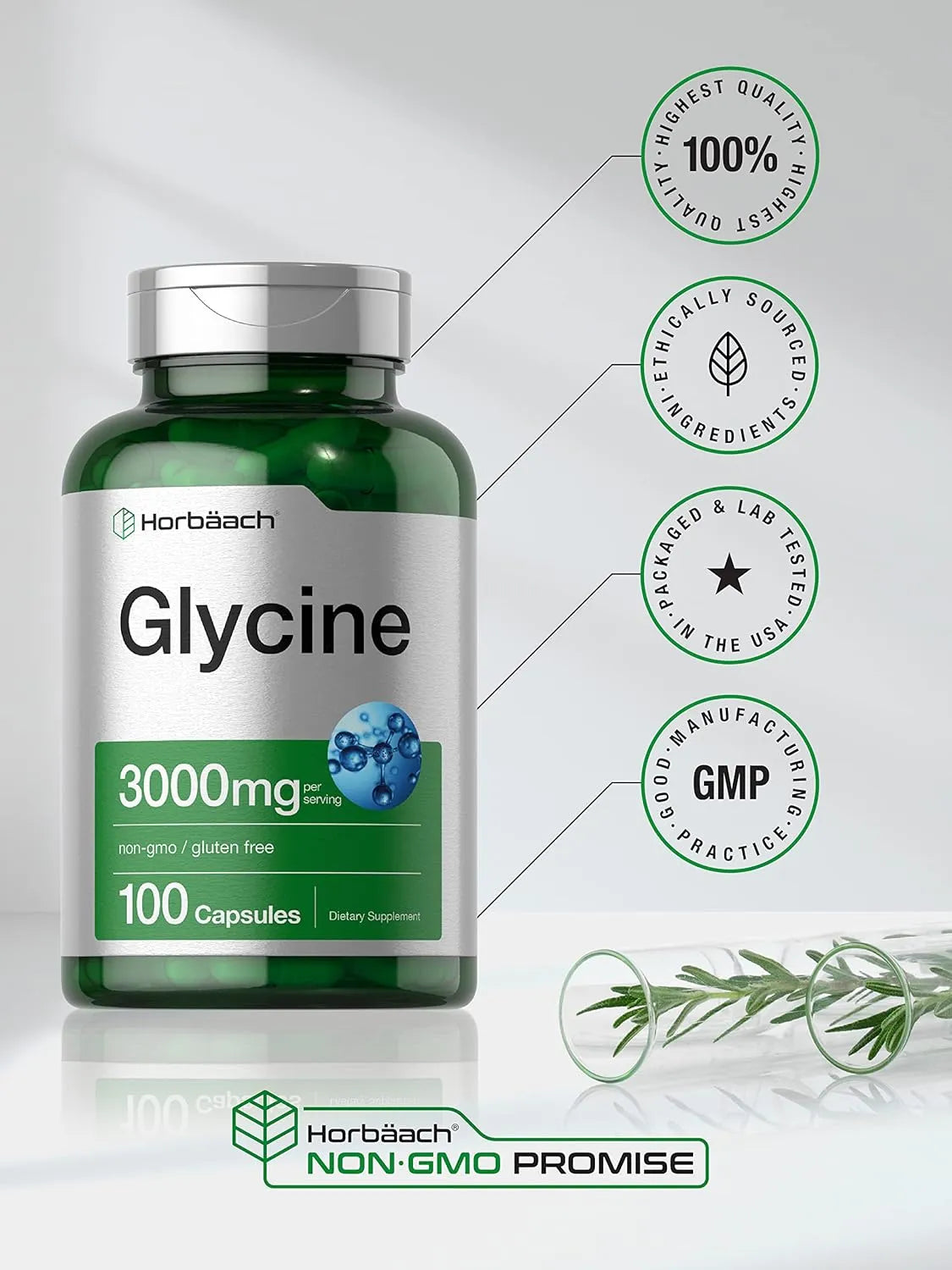 HORBAACH - Horbaach Glycine 3000Mg. 100 Capsulas - The Red Vitamin MX - Suplementos Alimenticios - {{ shop.shopifyCountryName }}