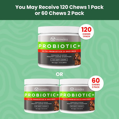TRUSTWELL PAWMEDICA - TRUSTWELL PAWMEDICA Dog Probiotics and Digestive Enzymes 120 Masticables - The Red Vitamin MX - Probióticos Para Perros - {{ shop.shopifyCountryName }}