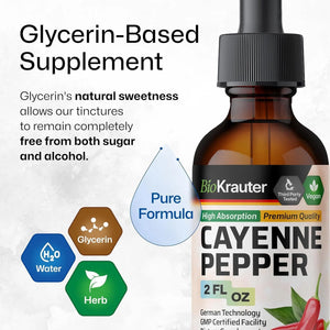 BIOKRAUTER - BIO KRAUTER Cayenne Pepper Tincture 2 Fl.Oz. - The Red Vitamin MX - Suplementos Alimenticios - {{ shop.shopifyCountryName }}