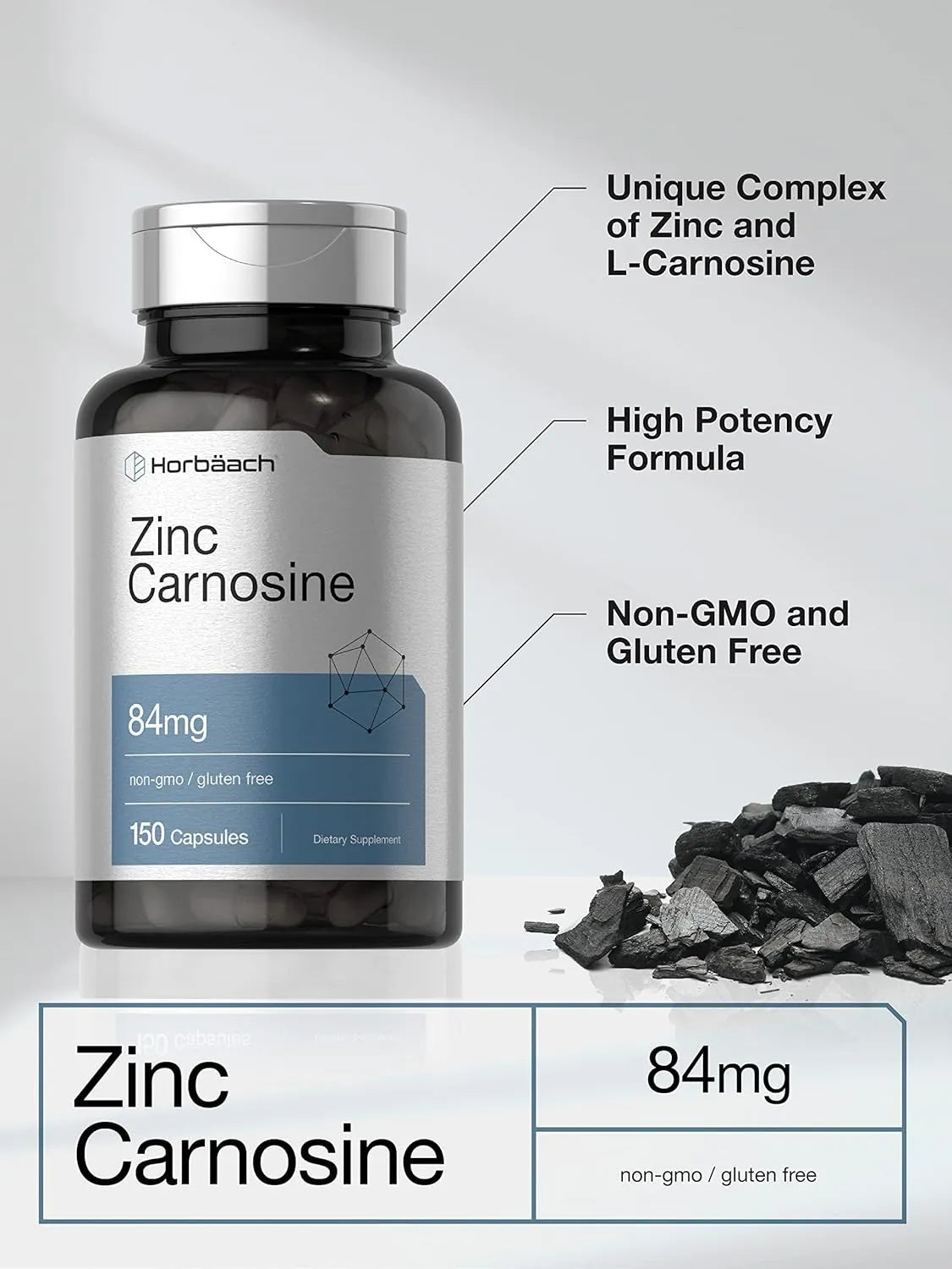 HORBAACH - Horbaach Zinc Carnosine 84Mg. 150 Capsulas - The Red Vitamin MX - Suplementos Alimenticios - {{ shop.shopifyCountryName }}
