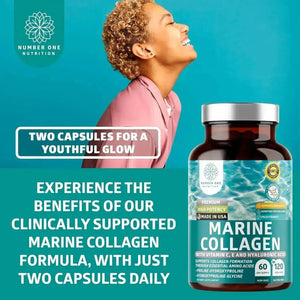 NUMBER ONE NUTRITION - Number One Nutrition Premium Marine Collagen Dipeptides 120 Capsulas - The Red Vitamin MX - Suplementos Alimenticios - {{ shop.shopifyCountryName }}