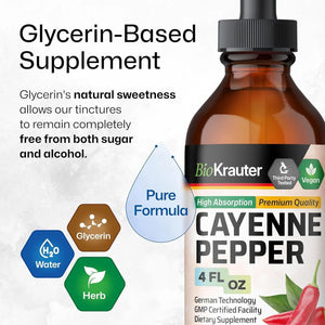 BIOKRAUTER - BIO KRAUTER Cayenne Pepper Tincture 4 Fl.Oz. - The Red Vitamin MX - Suplementos Alimenticios - {{ shop.shopifyCountryName }}