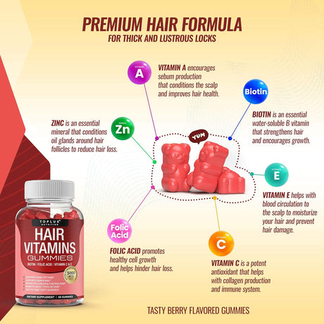Toplux Hair Vitamins Gummies 60 Gomitas