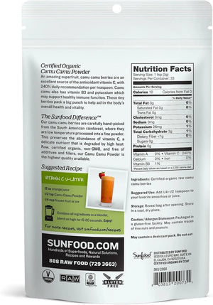 SUNFOOD - Sunfood Superfoods Camu Camu Powder Raw Organic 100Gr. - The Red Vitamin MX - Suplementos Alimenticios - {{ shop.shopifyCountryName }}