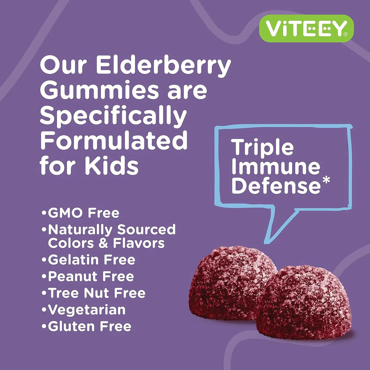 VITEEY - Viteey Sambucus Elderberry Gummies for Kids 60 Gomitas - The Red Vitamin MX - Suplementos Alimenticios - {{ shop.shopifyCountryName }}