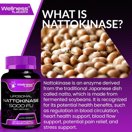 WELLNESS LABSRX - WELLNESS LABSRX Nattokinase 5000 FU 120 Capsulas - The Red Vitamin MX - Suplementos Alimenticios - {{ shop.shopifyCountryName }}