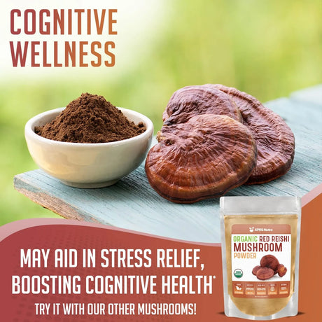 XPRS NUTRA - XPRS Nutra Organic Red Reishi Mushroom Powder 226Gr. - The Red Vitamin MX - Suplementos Alimenticios - {{ shop.shopifyCountryName }}
