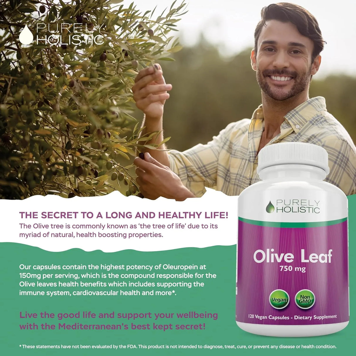 PURELY HOLISTIC - Purely Holistic Olive Leaf Extract 750Mg. 120 Capsulas - The Red Vitamin MX - Suplementos Alimenticios - {{ shop.shopifyCountryName }}