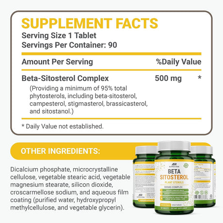 ALPHA RISE - ALPHA RISE Beta Sitosterol 500Mg. 90 Tabletas - The Red Vitamin MX - Suplementos Alimenticios - {{ shop.shopifyCountryName }}