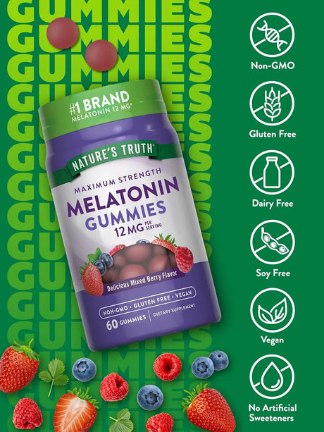 NATURE'S TRUTH - Nature's Truth Melatonin Gummies 12Mg. 60 Gomitas - The Red Vitamin MX - Suplementos Alimenticios - {{ shop.shopifyCountryName }}