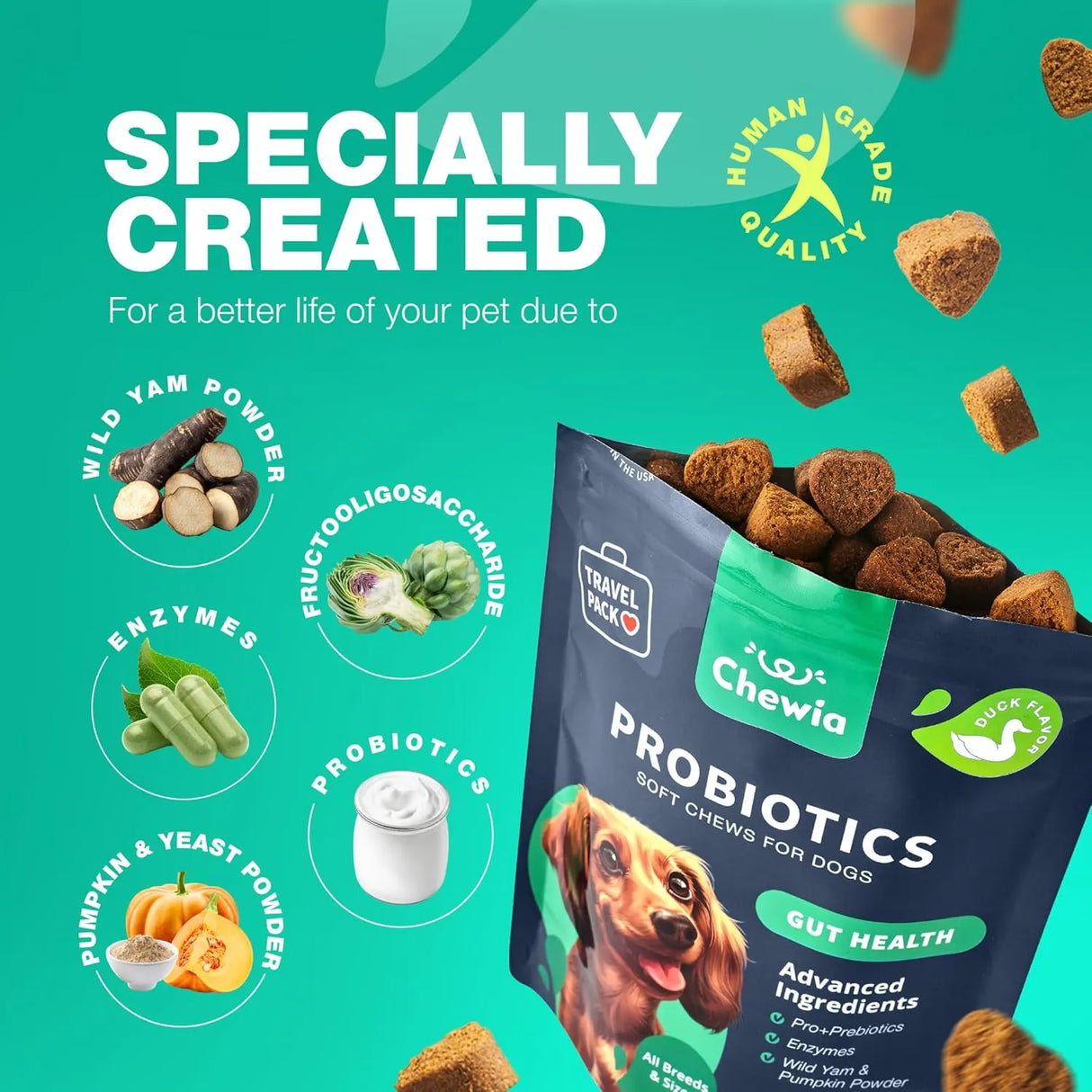 CHEWIA - CHEWIA Probiotics for Dogs 70 Masticables - The Red Vitamin MX - Probióticos Para Perros - {{ shop.shopifyCountryName }}