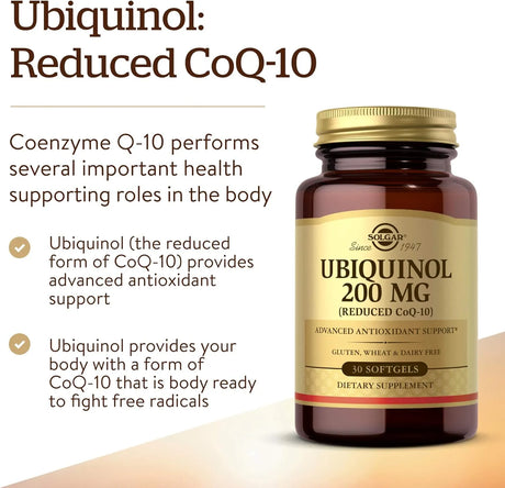 SOLGAR - Solgar Ubiquinol 200Mg. 30 Capsulas Blandas - The Red Vitamin MX - Suplementos Alimenticios - {{ shop.shopifyCountryName }}