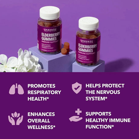 HAVASU NUTRITION - HAVASU NUTRITION Sambucus Elderberry Gummies for Adults 120 Gomitas - The Red Vitamin MX - Suplementos Alimenticios - {{ shop.shopifyCountryName }}