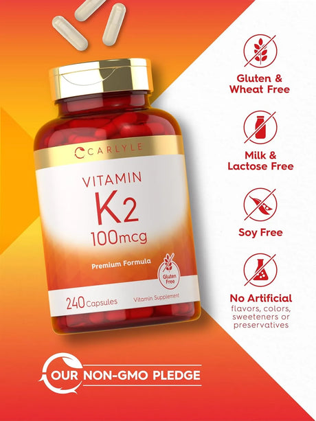 CARLYLE - Carlyle Vitamin K2 100mcg 240 Capsulas - The Red Vitamin MX - Suplementos Alimenticios - {{ shop.shopifyCountryName }}
