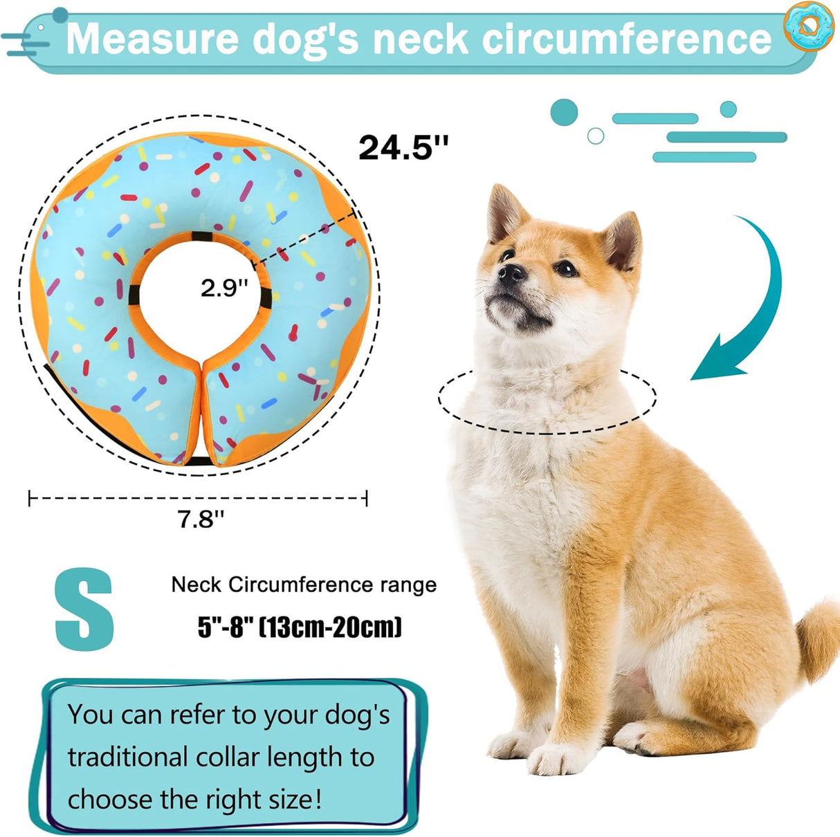 Cneo Recovery Donut Collar BLUE SMALL