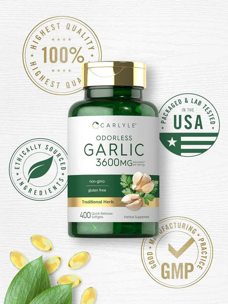 CARLYLE - Carlyle Odorless Garlic 3600Mg. 400 Capsulas Blandas - The Red Vitamin MX - Suplementos Alimenticios - {{ shop.shopifyCountryName }}