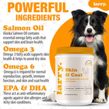 Larry Salmon Oil for Dogs Skin and Coat 120 Masticables