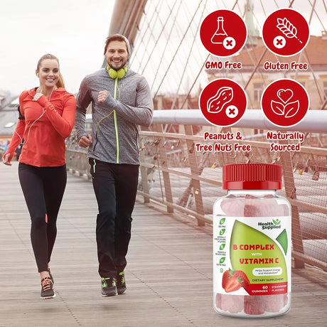 HEALTH SUPPLIED - Health Supplied Strawberry Flavored Vitamin B Complex Gummies 60 Gomitas - The Red Vitamin MX - Suplementos Alimenticios - {{ shop.shopifyCountryName }}