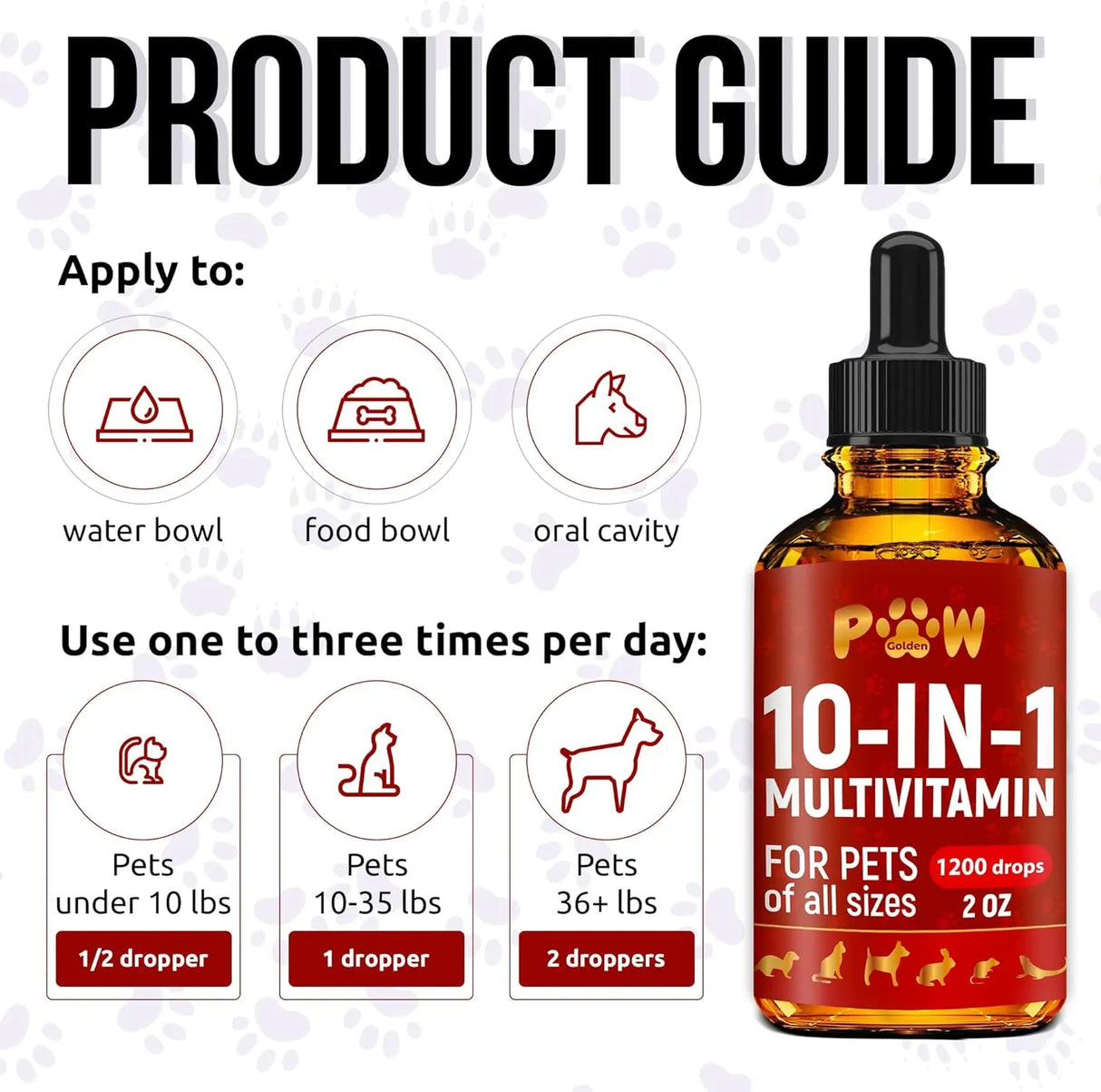 GOLDEN PAW - Golden Paw Liquid Multivitamin for Dogs 2 Fl.Oz. - The Red Vitamin MX - Multivitamínicos Para Perros - {{ shop.shopifyCountryName }}