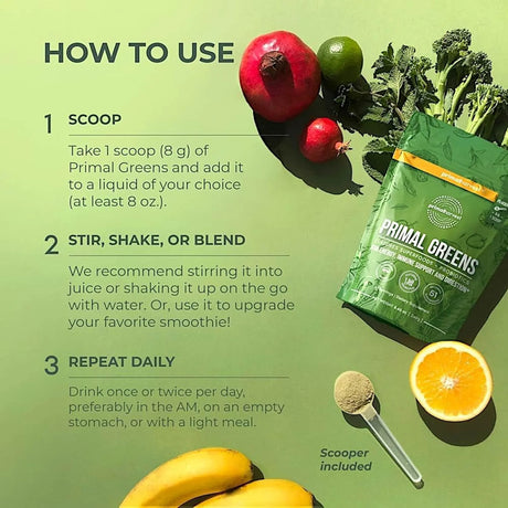 PRIMAL HARVEST - Primal Harvest Super Greens Powder 30 Servicios 240Gr. - The Red Vitamin MX - Suplementos Alimenticios - {{ shop.shopifyCountryName }}