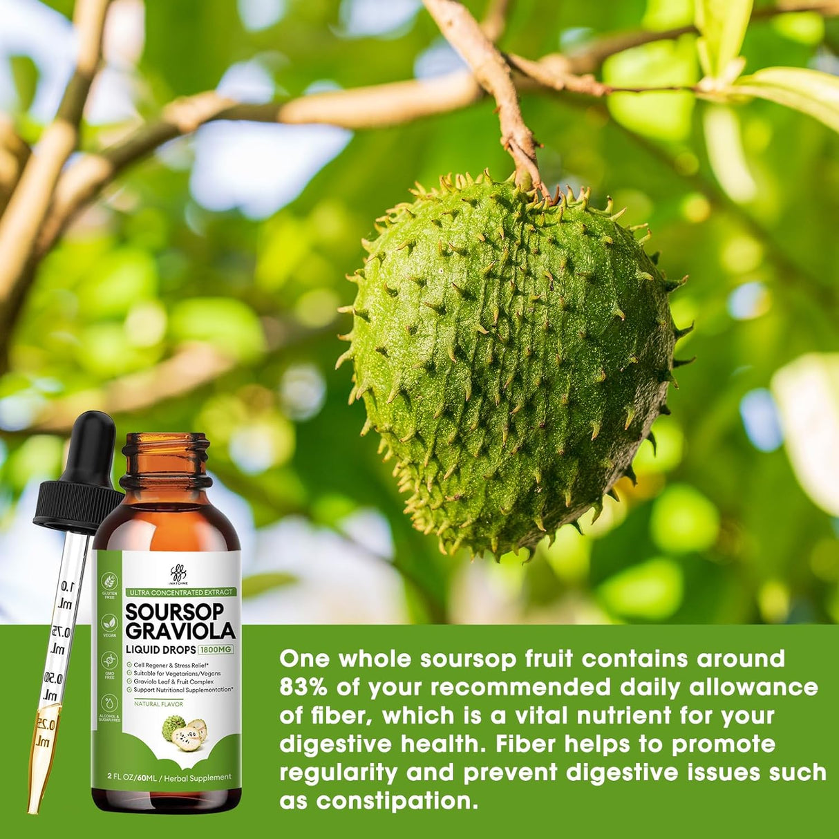 iMATCHME Soursop Graviola Liquid Drops 2 Fl.Oz.