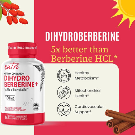 NATURE´S FUSIONS - Nature's Fusions Dihydroberberine 100Mg. 60 Capsulas - The Red Vitamin MX - Suplementos Alimenticios - {{ shop.shopifyCountryName }}