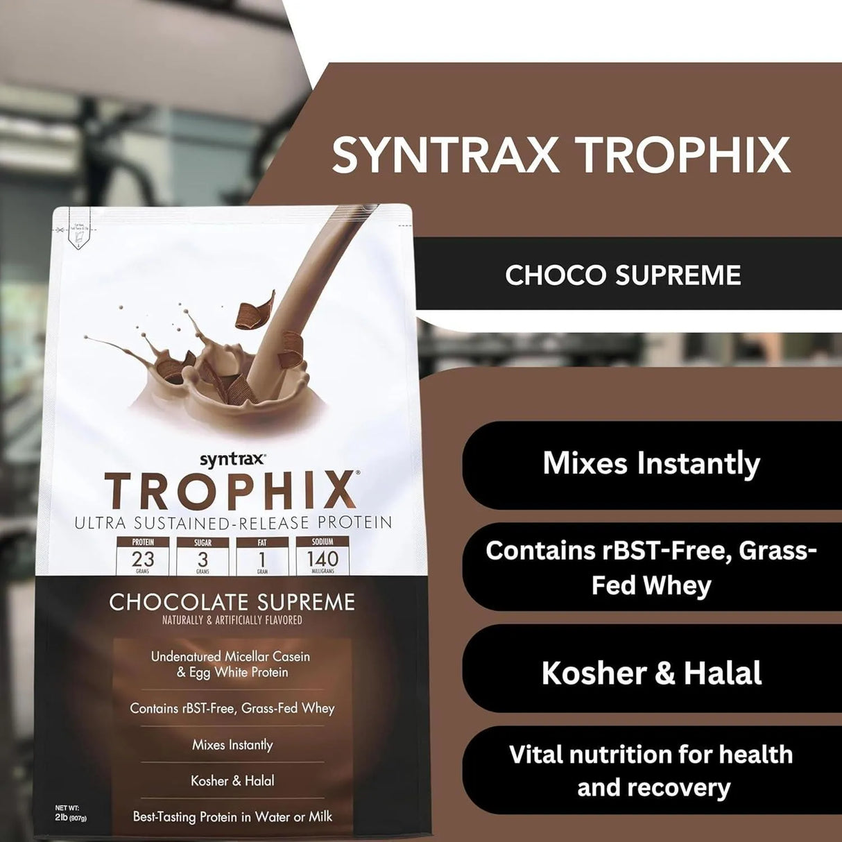 TROPHIX - Trophix Undenatured Casein Protein Chocolate Supreme 2 Lb. - The Red Vitamin MX - Suplementos Alimenticios - {{ shop.shopifyCountryName }}