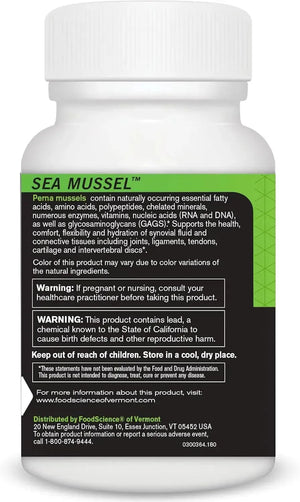 FOODSCIENCE - FoodScience of Vermont Sea Mussel 180 Capsulas - The Red Vitamin MX - Suplementos Alimenticios - {{ shop.shopifyCountryName }}