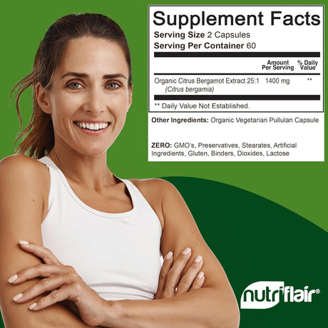 NUTRIFLAIR - NutriFlair Organic Citrus Bergamot 1400Mg. 120 Capsulas - The Red Vitamin MX - Suplementos Alimenticios - {{ shop.shopifyCountryName }}