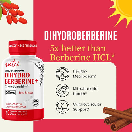NATURE´S FUSIONS - Nature's Fusions Nutri Dihydroberberine 200Mg. 60 Capsulas - The Red Vitamin MX - Suplementos Alimenticios - {{ shop.shopifyCountryName }}