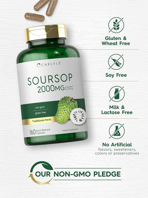 Carlyle Soursop Leaves 2000Mg. 160 Capsulas