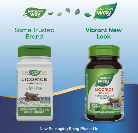 NATURE'S WAY - Nature's Way Licorice Root 900Mg. 100 Capsulas - The Red Vitamin MX - Suplementos Alimenticios - {{ shop.shopifyCountryName }}