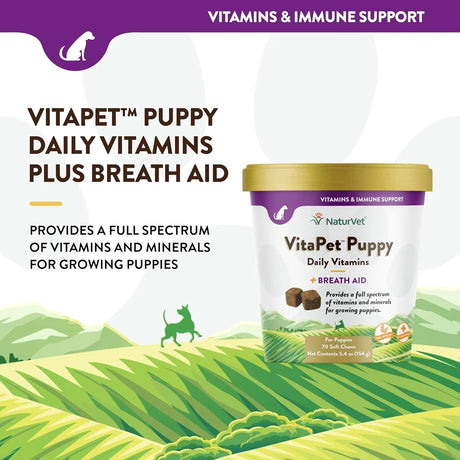 NATURVET - NaturVet VitaPet Puppy Daily Vitamins for Dogs 70 Masticables - The Red Vitamin MX - Multivitamínicos Para Perros - {{ shop.shopifyCountryName }}