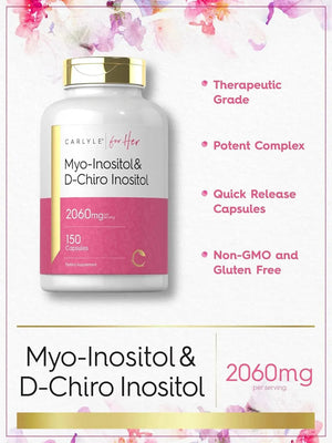 CARLYLE - Carlyle Myo-Inositol and D-Chiro Inositol 2060Mg. 150 Capsulas - The Red Vitamin MX - Suplementos Alimenticios - {{ shop.shopifyCountryName }}