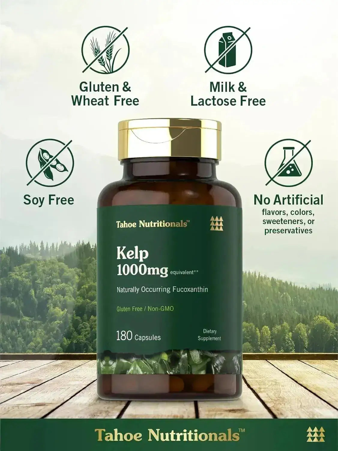 TAHOE NUTRITIONALS - Tahoe Nutritionals Kelp 1000Mg. 180 Capsulas - The Red Vitamin MX - Suplementos Alimenticios - {{ shop.shopifyCountryName }}