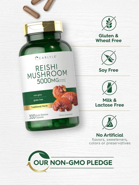 CARLYLE - Carlyle Reishi Mushroom 5000Mg. 300 Capsulas - The Red Vitamin MX - Suplementos Alimenticios - {{ shop.shopifyCountryName }}