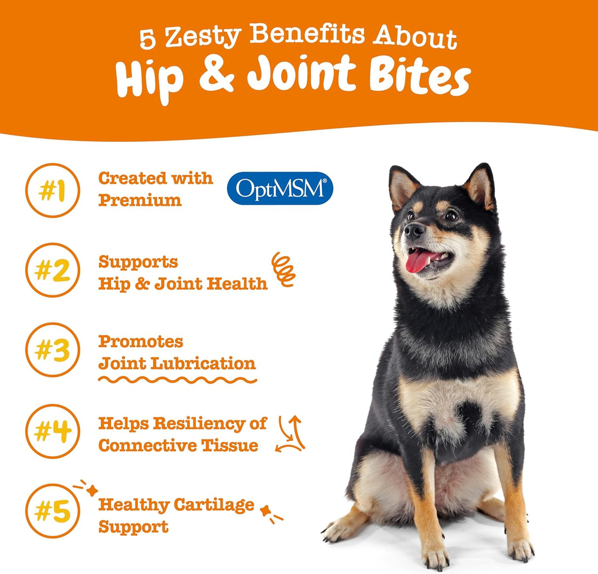 Zesty Paws Hip and Joint for Dogs Bacon 90 Masticables
